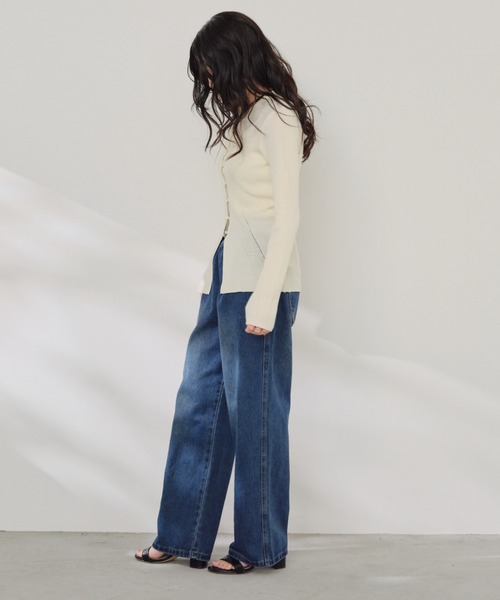 Shelly island(シェリーアイランド)の「冷感シルクタッチポロ襟カーディガン(カーディガン/ボレロ・レディース・ブラック/ピンク/ホワイト/ブルー・FREE)」の9枚目の写真