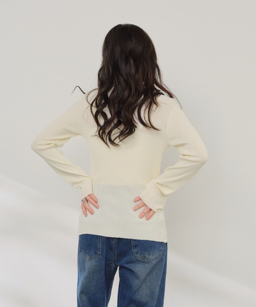 Shelly island(シェリーアイランド)の「冷感シルクタッチポロ襟カーディガン(カーディガン/ボレロ・レディース・ブラック/ピンク/ホワイト/ブルー・FREE)」の6枚目の写真