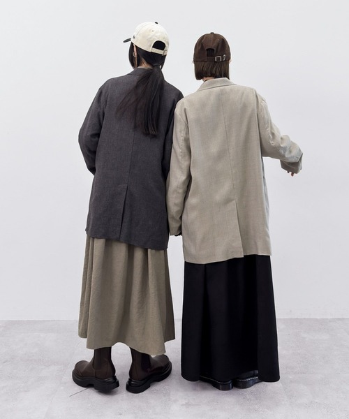 niko and...（ニコアンド）の「[MODE NORM CORE] マトンスリーブマキシワンピース（ワンピース・レディース・モカ/チャコール/ブラック・LARGE/MEDIUM）」の21枚目の写真