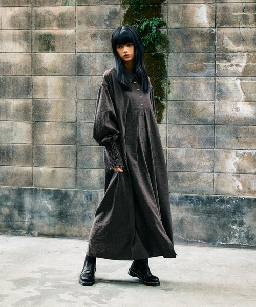 MODE NORM CORE] マトンスリーブマキシワンピース（ワンピース）｜niko