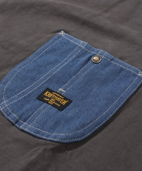 KRIFF MAYER Lady's Collection(クリフメイヤーレディースコレクション)の「【綿100%】やわらかヘビー天竺デニムポケットワンピ(ワンピース・レディース・チャコール/グレー/ナチュラル・LARGE/MEDIUM)」の8枚目の写真