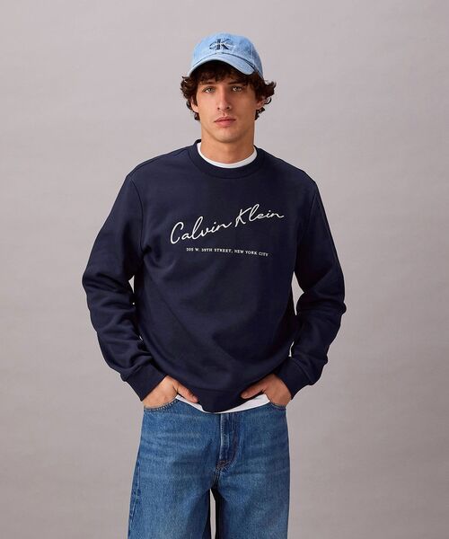 ロゴエンブロイダリークルーネックスウェットシャツ（スウェット