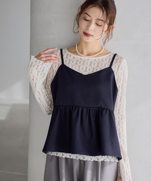 studio CLIP(スタディオクリップ)の「【WEB限定】袖フレアレースプルオーバー《オケージョン2026SS》(Tシャツ/カットソー・レディース・オフホワイト/ブラック・FREE)」の6枚目の写真