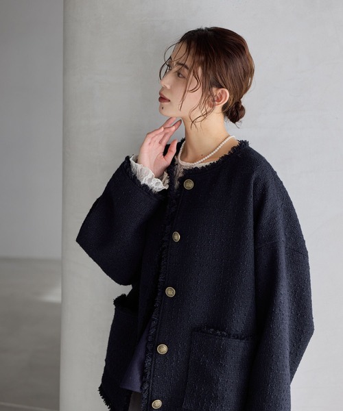 studio CLIP(スタディオクリップ)の「【WEB限定】袖フレアレースプルオーバー《オケージョン2026SS》(Tシャツ/カットソー・レディース・オフホワイト/ブラック・FREE)」の9枚目の写真