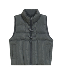 IRONYPORNO WHITELINE（アイロニーポルノホワイトライン）の「Unisex Quilted Puffer jacket Vest IRO177 Charcoal（ダウンベスト）」