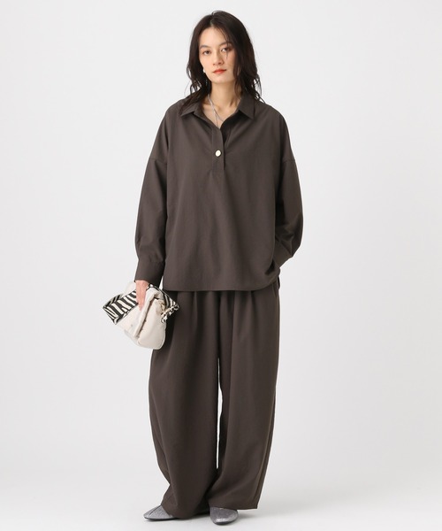 Elura（エルーラ）の「アイロンいらずワイドパンツ/634738（その他パンツ・レディース・ダークブラウン/ブラウン/ライトブルー/ライトピンク/キャメル・FREE）」の14枚目の写真