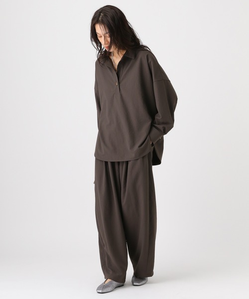 Elura（エルーラ）の「アイロンいらずワイドパンツ/634738（その他パンツ・レディース・ダークブラウン/ブラウン/ライトブルー/ライトピンク/キャメル・FREE）」の15枚目の写真