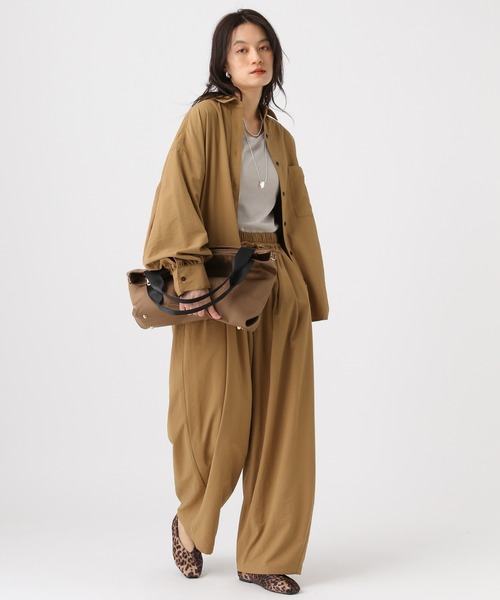 Elura（エルーラ）の「アイロンいらずワイドパンツ/634738（その他パンツ・レディース・ダークブラウン/ブラウン/ライトブルー/ライトピンク/キャメル・FREE）」の9枚目の写真