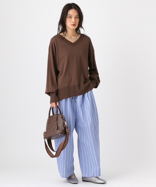 Elura（エルーラ）の「アイロンいらずワイドパンツ/634738（その他パンツ・レディース・ダークブラウン/ブラウン/ライトブルー/ライトピンク/キャメル・FREE）」の16枚目の写真