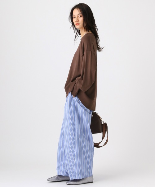 Elura（エルーラ）の「アイロンいらずワイドパンツ/634738（その他パンツ・レディース・ダークブラウン/ブラウン/ライトブルー/ライトピンク/キャメル・FREE）」の17枚目の写真