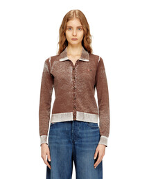 DIESEL | ウィメンズ コットン襟付きカーディガン M-LOREN(カーディガン/ボレロ)