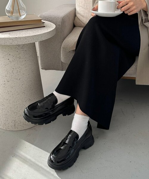 DISCOAT（ディスコート）の「ボリュームソールローファー（その他シューズ・レディース・ブラック/ブラウン・MEDIUM/LARGE）」の2枚目の写真