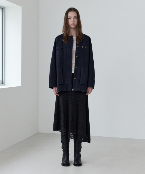 ROLAROLA(ロラロラ)の「STRING LACE LONG SKIRT BLACK(スカート・レディース・ブラック・S/M)」の2枚目の写真