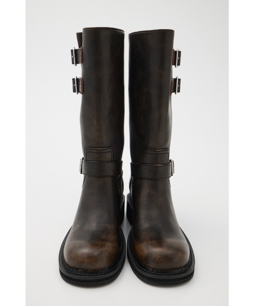 MOUSSY（マウジー）の「BELTED BIKER ブーツ（ブーツ・レディース・ダークブラウン・SMALL/MEDIUM/LARGE）」の4枚目の写真