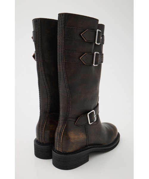 MOUSSY（マウジー）の「BELTED BIKER ブーツ（ブーツ・レディース・ダークブラウン・SMALL/MEDIUM/LARGE）」の5枚目の写真