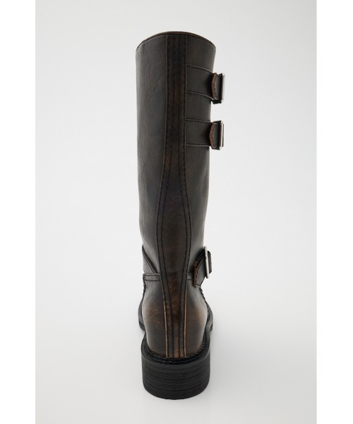 MOUSSY（マウジー）の「BELTED BIKER ブーツ（ブーツ・レディース・ダークブラウン・SMALL/MEDIUM/LARGE）」の6枚目の写真