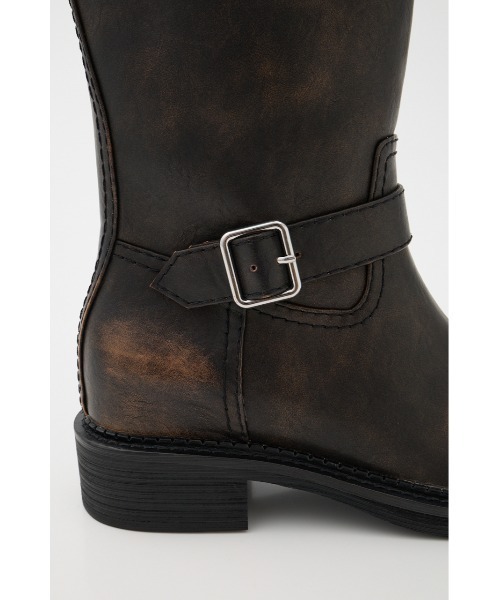 MOUSSY（マウジー）の「BELTED BIKER ブーツ（ブーツ・レディース・ダークブラウン・SMALL/MEDIUM/LARGE）」の7枚目の写真