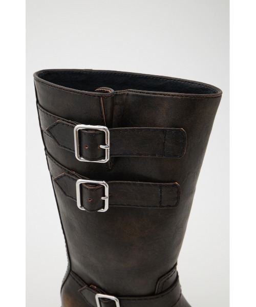 MOUSSY（マウジー）の「BELTED BIKER ブーツ（ブーツ・レディース・ダークブラウン・SMALL/MEDIUM/LARGE）」の9枚目の写真