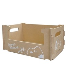 SNOOPY（スヌーピー）の「SN 簡単組立 スタッキングコンテナ (スヌーピー＆ウッドストック)（収納グッズ）」