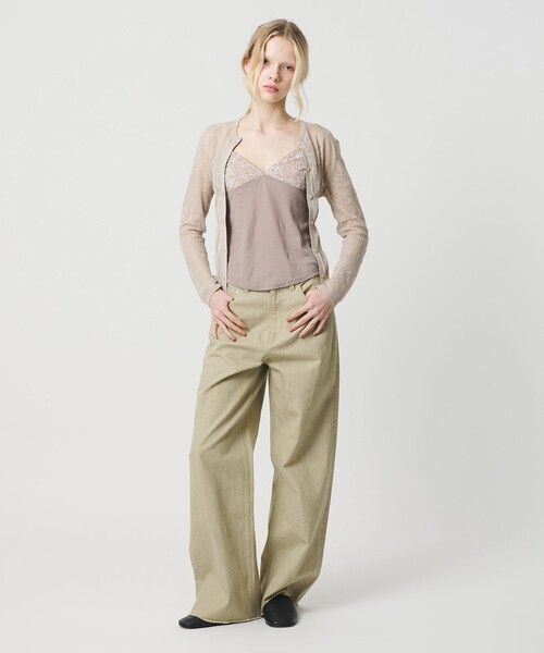 ATTISESSION（アティセッション）の「＜ATTISESSION＞レース ジャガード カーディガン（カーディガン/ボレロ・レディース・ベージュ/ブラック・FREE）」の6枚目の写真