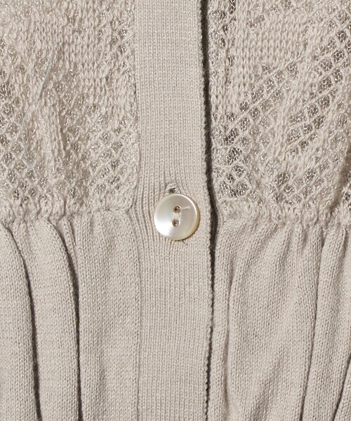 ATTISESSION（アティセッション）の「＜ATTISESSION＞レース ジャガード カーディガン（カーディガン/ボレロ・レディース・ベージュ/ブラック・FREE）」の11枚目の写真