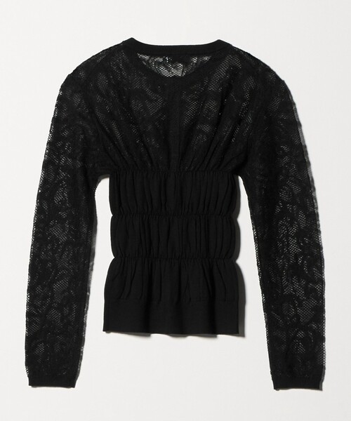 ATTISESSION（アティセッション）の「＜ATTISESSION＞レース ジャガード カーディガン（カーディガン/ボレロ・レディース・ベージュ/ブラック・FREE）」の13枚目の写真