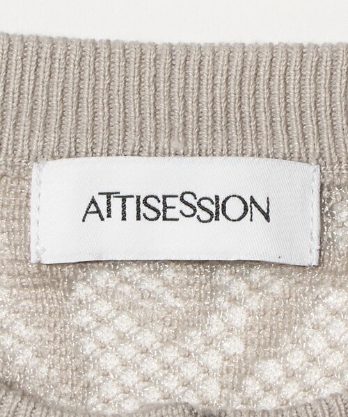 ATTISESSION（アティセッション）の「＜ATTISESSION＞レース ジャガード カーディガン（カーディガン/ボレロ・レディース・ベージュ/ブラック・FREE）」の16枚目の写真