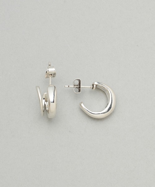 PHILIPPE AUDIBERT（フィリップ オーディベール）の「【PHILIPPE AUDIBERT】Virginia フープピアス BO6737 AR（ピアス（両耳用）・レディース・シルバー・FREE）」の5枚目の写真