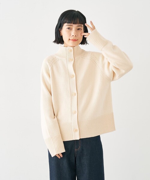 collex（コレックス）の「ハイネック2WAYプルオーバー（ニット/セーター・レディース・ブラウン/ネイビー/アイボリー・フリー）」の14枚目の写真