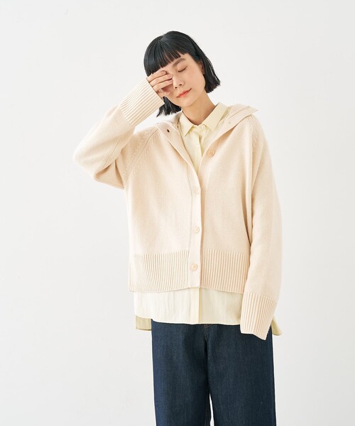 collex（コレックス）の「ハイネック2WAYプルオーバー（ニット/セーター・レディース・ブラウン/ネイビー/アイボリー・フリー）」の18枚目の写真