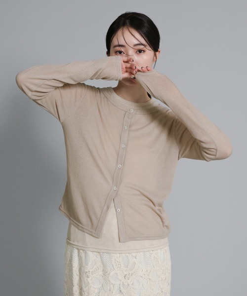 select MOCA Et（セレクトモカエト）の「【Et】Bicolor Tank Top Cardigan Set（カーディガン/ボレロ・レディース・グレー/ブラック/グレイッシュベージュ・FREE）」の3枚目の写真