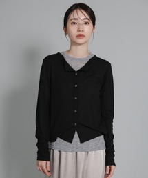 【Et】Bicolor Tank Top Cardigan Set