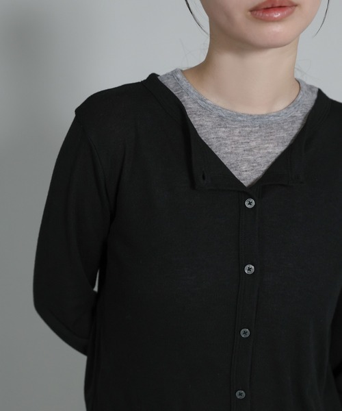 select MOCA Et（セレクトモカエト）の「【Et】Bicolor Tank Top Cardigan Set（カーディガン/ボレロ・レディース・グレー/ブラック/グレイッシュベージュ・FREE）」の7枚目の写真