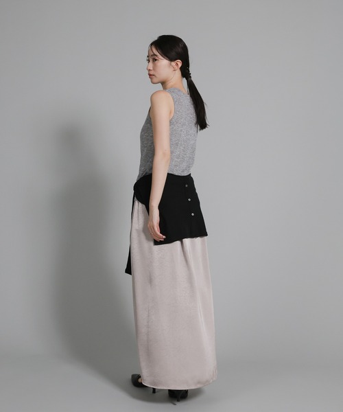 select MOCA Et（セレクトモカエト）の「【Et】Bicolor Tank Top Cardigan Set（カーディガン/ボレロ・レディース・グレー/ブラック/グレイッシュベージュ・FREE）」の14枚目の写真