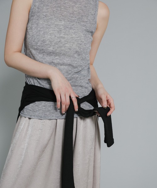 select MOCA Et（セレクトモカエト）の「【Et】Bicolor Tank Top Cardigan Set（カーディガン/ボレロ・レディース・グレー/ブラック/グレイッシュベージュ・FREE）」の10枚目の写真