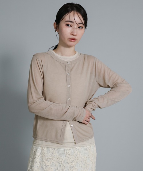 select MOCA Et（セレクトモカエト）の「【Et】Bicolor Tank Top Cardigan Set（カーディガン/ボレロ・レディース・グレー/ブラック/グレイッシュベージュ・FREE）」の19枚目の写真