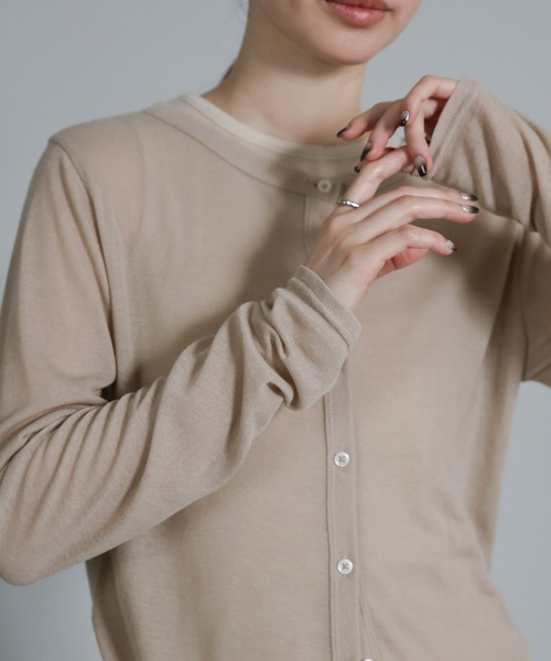 select MOCA Et（セレクトモカエト）の「【Et】Bicolor Tank Top Cardigan Set（カーディガン/ボレロ・レディース・グレー/ブラック/グレイッシュベージュ・FREE）」の20枚目の写真