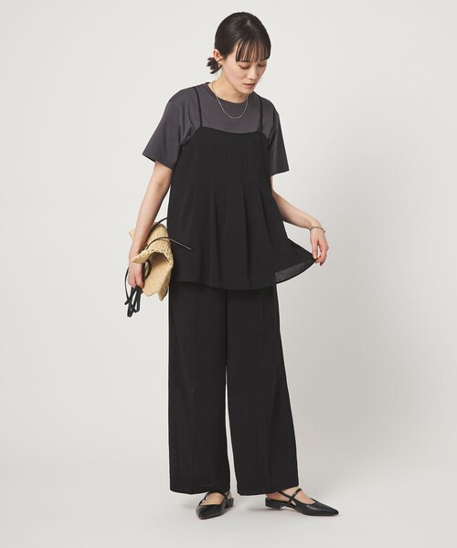 size SHORT/TALLあり］シアーエア ワイド パンツ マシンウォッシャブル