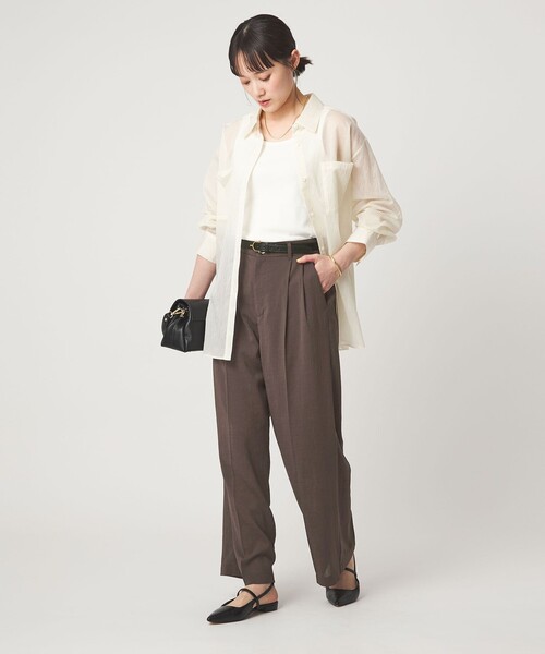 size SHORT/TALLあり］シアーエア ワイド パンツ マシンウォッシャブル