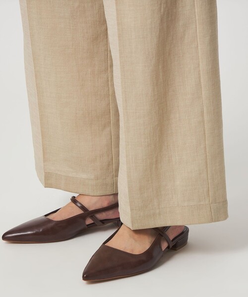 green label relaxing（グリーンレーベルリラクシング）の「［size SHORT/TALLあり］シアーエア ワイド パンツ マシンウォッシャブル（その他パンツ・レディース・ブラック/ベージュ/ダークブラウン・SHORT/TALL/40/38/36/34）」の20枚目の写真