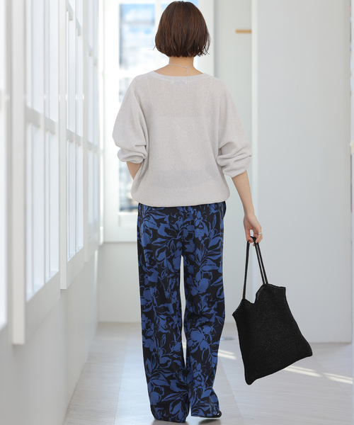 JOURNAL STANDARD relume（ジャーナルスタンダード　レリューム）の「リネンミックスシアードルマンプルオーバー（ニット/セーター・レディース・ブラック系その他/ライトグレー/レッド・FREE）」の16枚目の写真