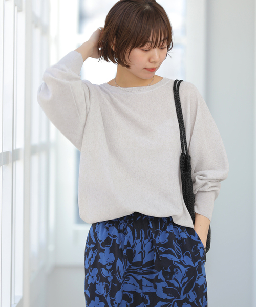 JOURNAL STANDARD relume（ジャーナルスタンダード　レリューム）の「リネンミックスシアードルマンプルオーバー（ニット/セーター・レディース・ブラック系その他/ライトグレー/レッド・FREE）」の18枚目の写真