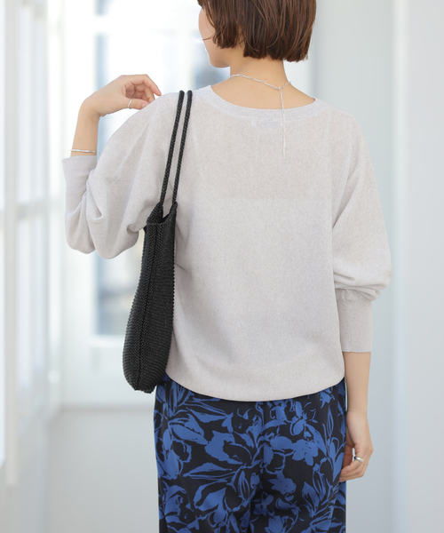 JOURNAL STANDARD relume（ジャーナルスタンダード　レリューム）の「リネンミックスシアードルマンプルオーバー（ニット/セーター・レディース・ブラック系その他/ライトグレー/レッド・FREE）」の20枚目の写真