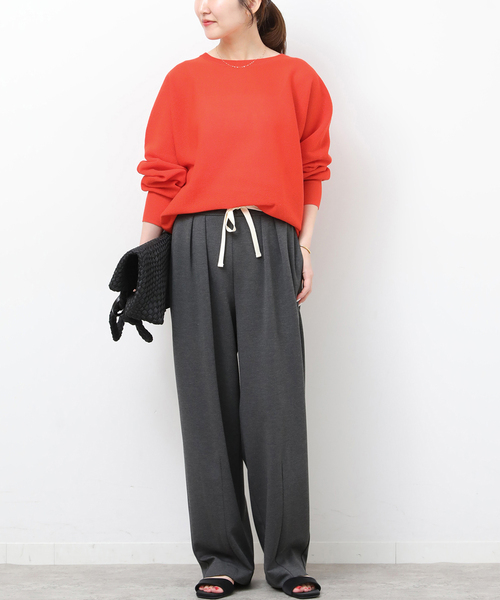 JOURNAL STANDARD relume（ジャーナルスタンダード　レリューム）の「リネンミックスシアードルマンプルオーバー（ニット/セーター・レディース・ブラック系その他/ライトグレー/レッド・FREE）」の21枚目の写真