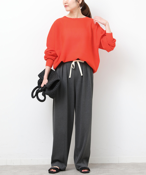 JOURNAL STANDARD relume（ジャーナルスタンダード　レリューム）の「リネンミックスシアードルマンプルオーバー（ニット/セーター・レディース・ブラック系その他/ライトグレー/レッド・FREE）」の22枚目の写真