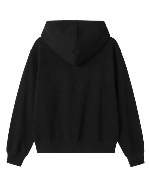 OY（オーワイ）の「『OY/オーワイ』CROSS WAFFLE HOODIE ZIP UP/クロスワッフルジップアップパーカー（パーカー・レディース・グレー/ブラック・L/M）」の16枚目の写真