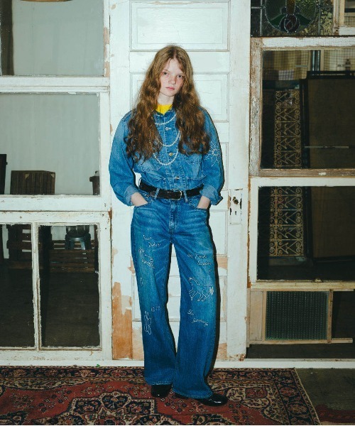 GO TO HOLLYWOOD(ゴートゥーハリウッド)の「Denim Journey Pants(その他パンツ・レディース・ブルー・L/M)」の1枚目の写真