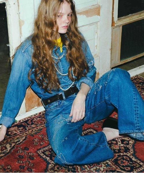 GO TO HOLLYWOOD(ゴートゥーハリウッド)の「Denim Journey Pants(その他パンツ・レディース・ブルー・L/M)」の11枚目の写真
