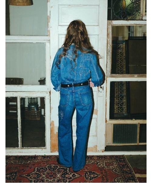 GO TO HOLLYWOOD(ゴートゥーハリウッド)の「Denim Journey Pants(その他パンツ・レディース・ブルー・L/M)」の4枚目の写真