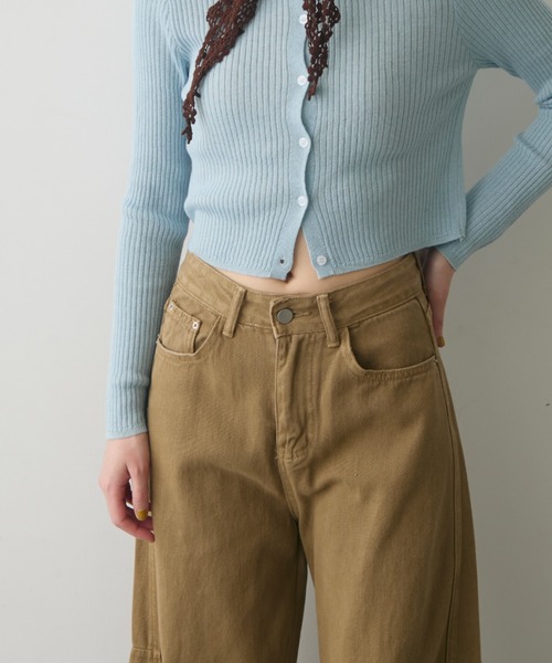 full/fill.(フルフィル)の「side carve denim pants / サイドカーブデニムパンツ(デニムパンツ・レディース・ベージュ/ブルー・FREE)」の14枚目の写真